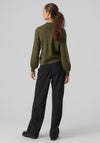 Vero Moda Nancy Funnel Neck Sweater, Green