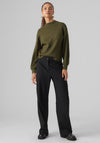 Vero Moda Nancy Funnel Neck Sweater, Green