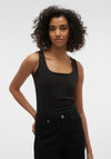 Vero Moda Million 2-Way Square Neck Top, Black