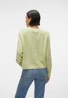 Vero Moda Elly V-Neck Knitted Sweater, Light Green