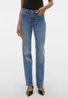 Vero Moda Flash Straight Leg Jeans, Medium Blue