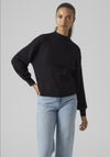 Vero Moda Nancy Funnel Neck Sweater, Black