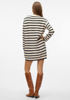 Vero Moda Saba Striped Jumper Dress, Cream and Black