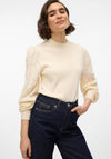 Vero Moda Limone High Neck Sweater, Cream