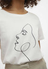 Vero Moda Merle Outline Graphic T-Shirt, Snow White