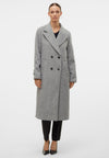 Vero Moda Anna Long Wool Coat, Light Grey