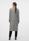 Vero Moda Anna Long Wool Coat, Light Grey