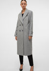 Vero Moda Anna Long Wool Coat, Light Grey