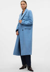 Vero Moda Densia Long Wool Coat, Allure Blue