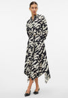 Vero Moda Joss Geo Print Maxi Shirt Dress, Black and Cream