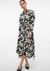 Vero Moda Joss Geo Print Maxi Shirt Dress, Black and Cream