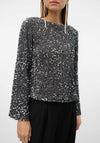 Vero Moda Bella Boatneck Top, Silver