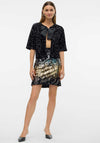 Vero Moda Ria Sequin Ombre Mini Skirt, Black Multi