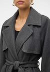 Vero Moda Popmiley Long Coat, Dark Grey