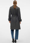 Vero Moda Popmiley Long Coat, Dark Grey