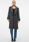 Vero Moda Popmiley Long Coat, Dark Grey