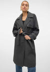 Vero Moda Popmiley Long Coat, Dark Grey