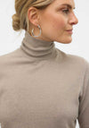 Vero Moda Fantastic Polo Neck Sweater, Taupe