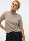 Vero Moda Fantastic Polo Neck Sweater, Taupe