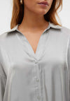 Vero Moda Queeny Metallic Shirt, Silver