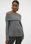 Vero Moda Era Off Shoulder Jumper, Grey