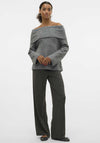 Vero Moda Era Off Shoulder Jumper, Grey