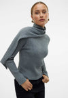 Vero Moda Zoey Wrap Neck Pullover, Grey