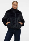 Vero Moda Monroe Short Faux Fur Jacket, Black