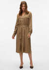 Vero Moda Vica Belted Shirt Dress, Brown