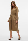 Vero Moda Vica Belted Shirt Dress, Brown