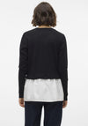 Vero Moda Jose 2-in-1 Sweater and Shirt, Black