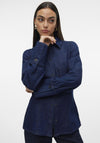 Vero Moda Tinley Denim Shirt, Dark Blue Denim