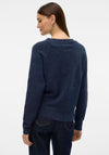 Vero Moda Doffy Round Neck Knit Jumper, Navy Blazer