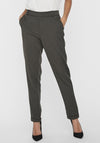 Vero Moda Maya Slim Leg Trousers, Dark Green