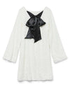 Vero Moda Laila Sequin Bow Dress, White