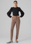 Vero Moda Sandy High Rise Tapered Pant, Brown Lentil