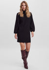 Vero Moda Nancy Long Sleeve Knit Dress, Black