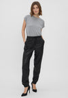 Vero Moda Olympia Straight Leg Cuffed Trousers, Black