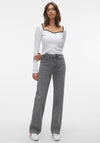 Vero Moda Tessa Wide Leg Jeans, Medium Grey