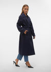 Vero Moda Blog Long Trench Coat, Navy