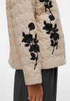 Vero Moda Laura Embroidered Short Quilted Jacket, Oatmeal