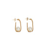 Vero Moda Grace Pearl Hoop Earrings, Gold