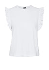 Vero Moda Marni Frill Sleeve Top, Snow White