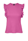 Vero Moda Marni Frill Sleeve Top, Phlox Pink