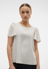 Vero Moda Alva Floaty Sleeve Blouse, Silver Lining