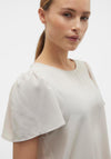 Vero Moda Alva Floaty Sleeve Blouse, Silver Lining