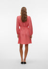 Vero Moda Moa Printed V Neck Shift Dress, Raspberry Sorbet