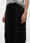 Vero Moda Kim Cotton Cargo Trousers, Black