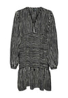 Vero Moda Lillian Mara Striped Short Dress, Black