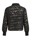 Vila Lema Textured Leaf Print Blouse, Black